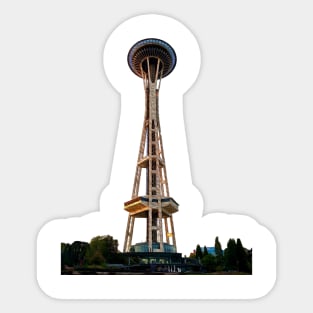 Space Needle (digital oil) Sticker